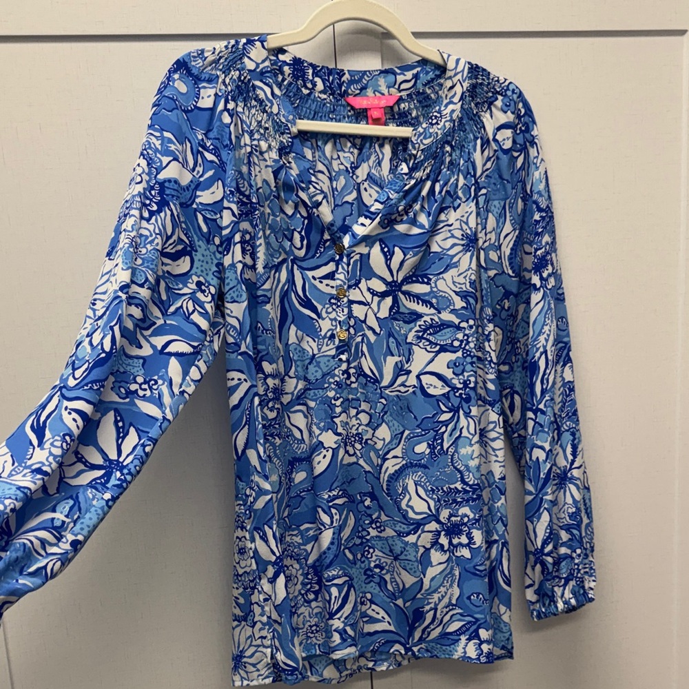 Lilly Pulitzer Silk Elsa blouse